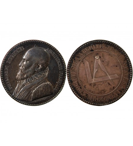 ARCHITECTES DE NANTES, PHILIBERT DELORME  - MEDAILLE CUIVRE poinçon Abeille (1860 /1879)