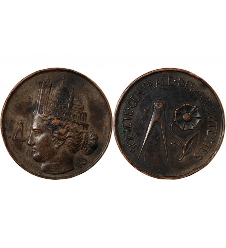 SOCIETE CENTRALE DES ARCHITECTES - JETON CUIVRE