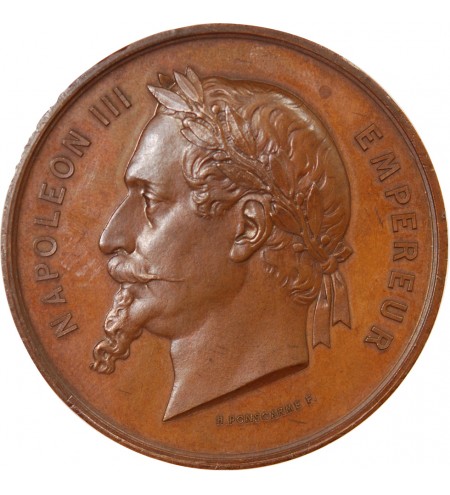 EXPOSITION UNIVERSELLE DE 1867, NAPOLEON III - MEDAILLE CUIVRE
