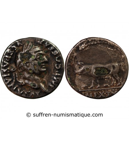 VESPASIEN - DENIER FOURRÉ 78 ROME