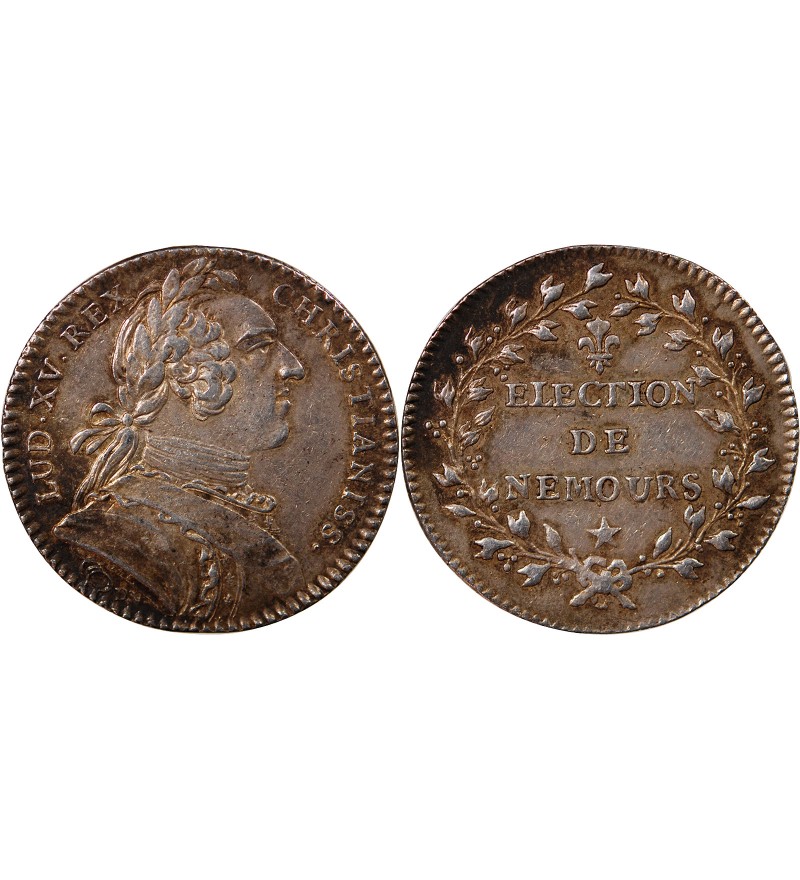 ELECTION DE NEMOURS, LOUIS XV – JETON ARGENT émission de 1746