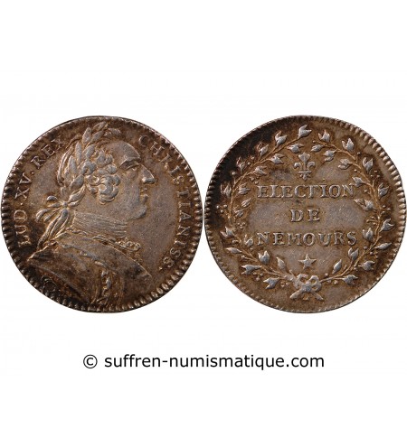 ELECTION DE NEMOURS, LOUIS XV – JETON ARGENT émission de 1746