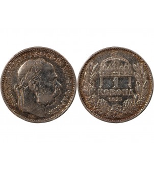 HONGRIE, FRANÇOIS-JOSEPH Ier - KORONA ARGENT 1895 KB 2