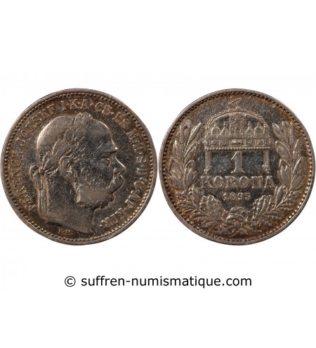 HONGRIE, FRANÇOIS-JOSEPH Ier - KORONA ARGENT 1895 KB