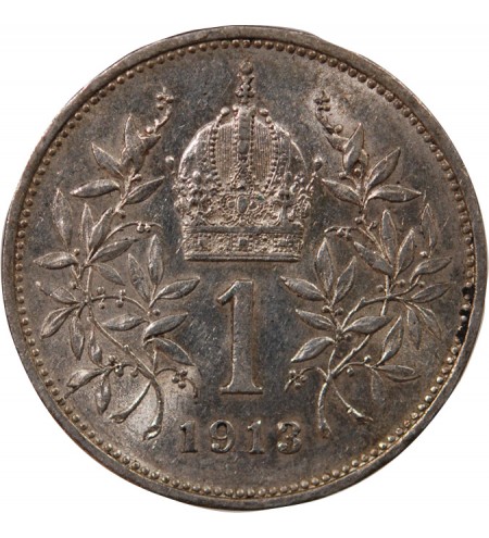 AUTRICHE, FRANÇOIS-JOSEPH Ier - 1 CORONA ARGENT 1913