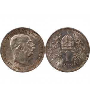 AUTRICHE, FRANÇOIS-JOSEPH Ier - 1 CORONA ARGENT 1913 2