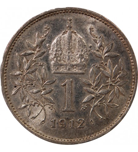 AUTRICHE, FRANÇOIS-JOSEPH Ier - 1 CORONA ARGENT 1912