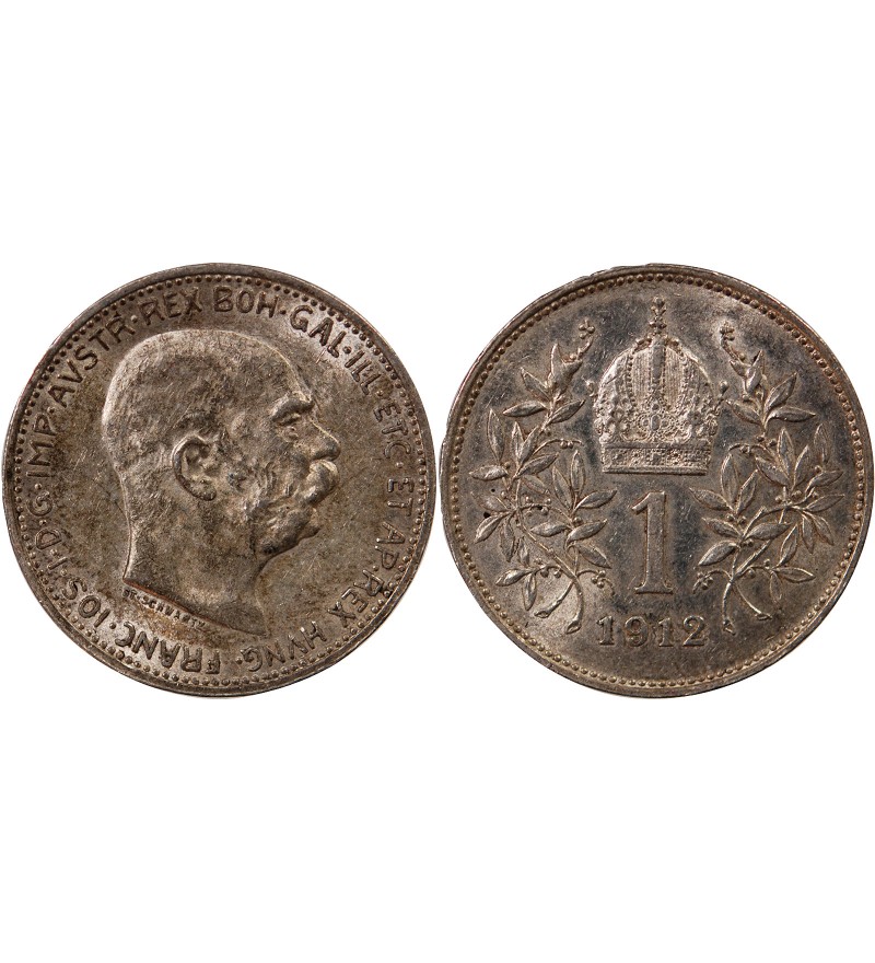 AUTRICHE, FRANÇOIS-JOSEPH Ier - 1 CORONA ARGENT 1912