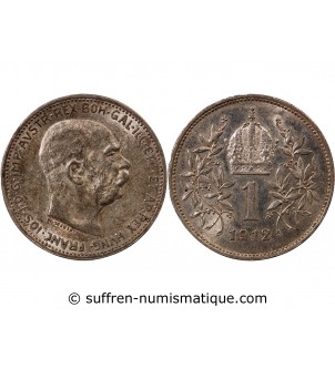 AUTRICHE, FRANÇOIS-JOSEPH Ier - 1 CORONA ARGENT 1912