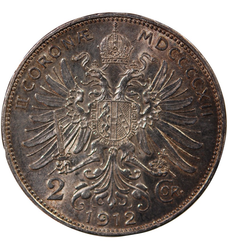 AUTRICHE, FRANÇOIS-JOSEPH Ier - 2 CORONA ARGENT 1912