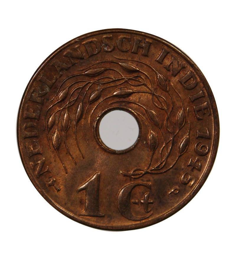INDES ORIENTALES NÉERLANDAISES, WILHELMINA - 1 CENT 1945 P
