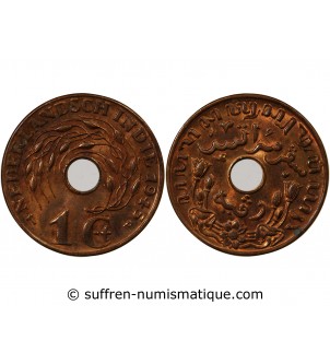 INDES ORIENTALES NÉERLANDAISES, WILHELMINA - 1 CENT 1945 P