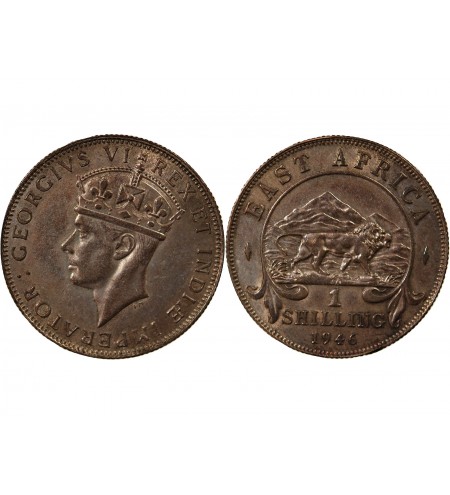 AFRIQUE ORIENTALE BRITANNIQUE, GEORGES VI - 1 SHILLING 1946