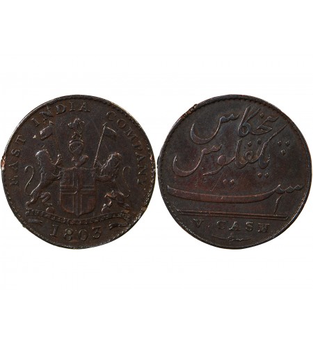 INDE, EAST INDIA COMPANY - 5 CASH 1803