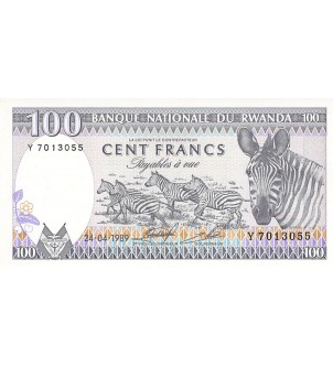 RWANDA - 100 FRANCS...