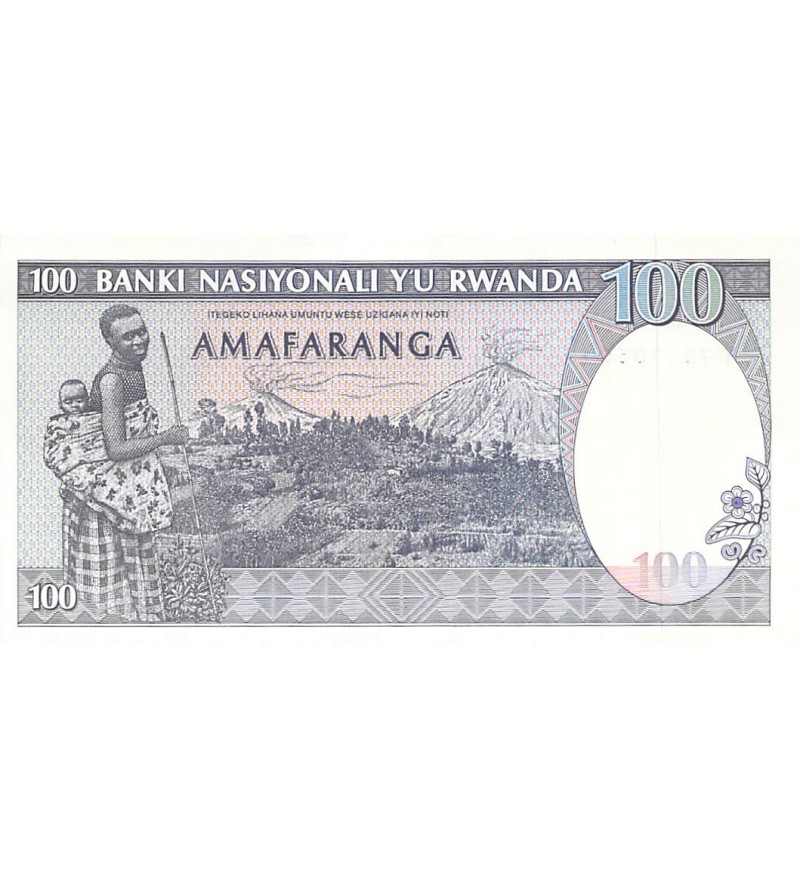 RWANDA - 100 FRANCS 24/04/1989 - P.NEUF