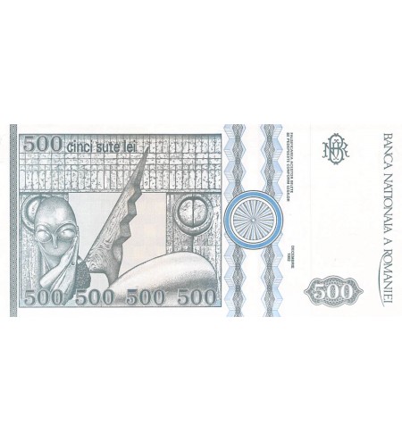 ROUMANIE, CONSTANTIN BRANCUSI - 500 LEI 1992 - P.NEUF