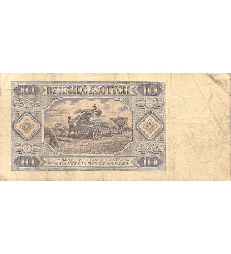 POLOGNE - 10 ZLOTYCH 01/07/1948