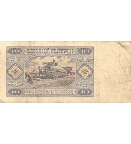 POLOGNE - 10 ZLOTYCH 01/07/1948