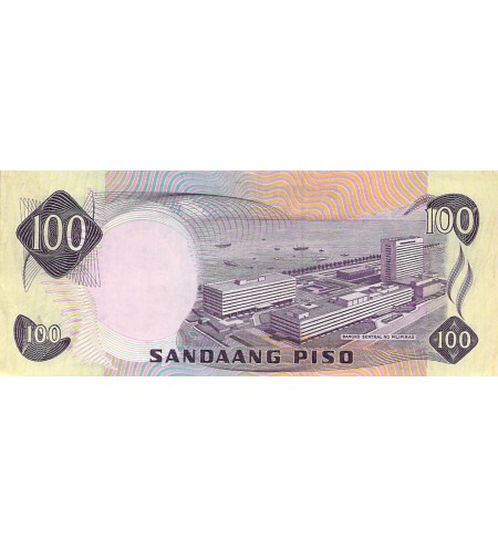 PHILIPPINES, MANUEL ROXAS - 100 PISO 1974 / 1985 - TTB+
