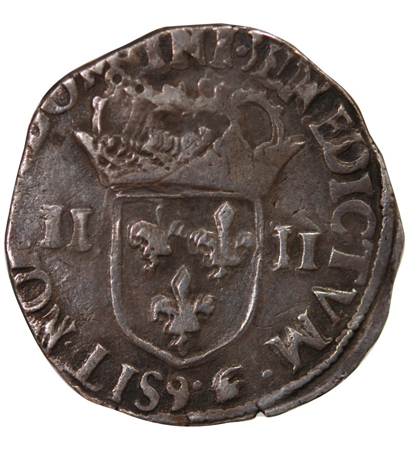 HENRI III - 1/4 ECU ARGENT 1588 RENNES