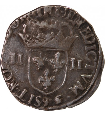 HENRI III - 1/4 ECU ARGENT 1588 RENNES