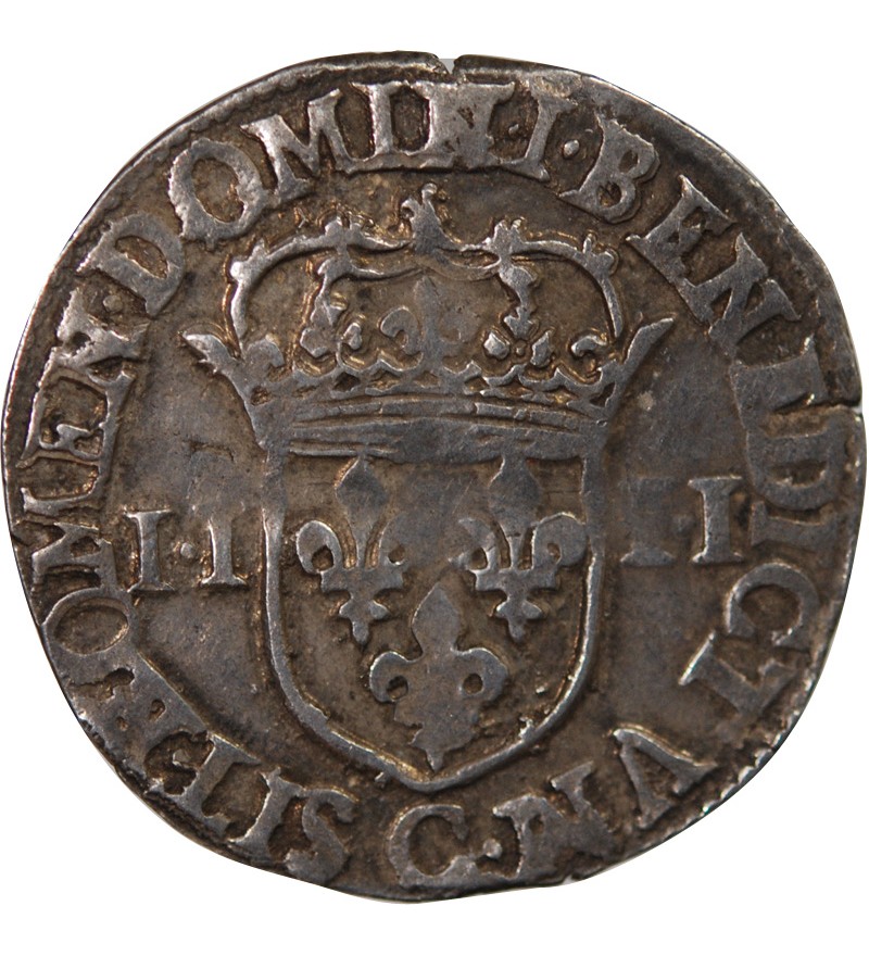 HENRI IV - 1/4 ECU ARGENT 1603 C SAINT-LÔ