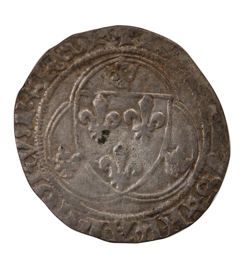 CHARLES VII - BLANC A LA COURONNE 1422 / 1461 LYON