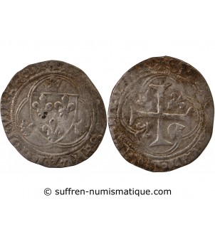 CHARLES VII - BLANC A LA COURONNE 1422 / 1461 LYON