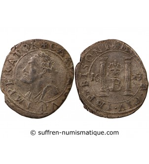 VILLE DE BESANÇON, CHARLES QUINT - GROS ARGENT 1623