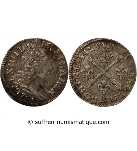 LOUIS XIV﻿ - 5 SOLS AUX INSIGNES 1703 BB STRASBOURG