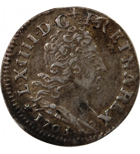 LOUIS XIV﻿ - 5 SOLS AUX INSIGNES 1703 BB STRASBOURG