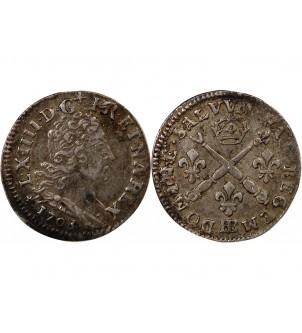 LOUIS XIV﻿ - 5 SOLS AUX INSIGNES 1703 BB STRASBOURG 2