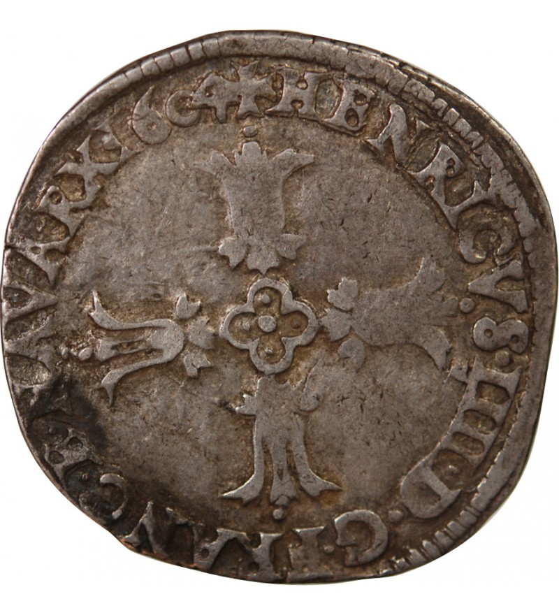 HENRI IV - 1/4 ECU ARGENT 1604 L BAYONNE