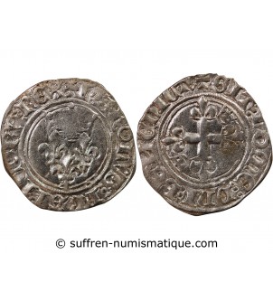 CHARLES VI﻿ LE FOU - GROS DIT "FLORETTE" 1380 /1422 POITIERS