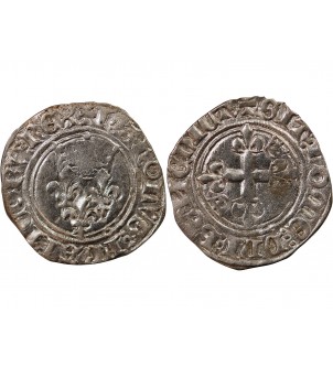 CHARLES VI﻿ LE FOU - GROS DIT "FLORETTE" 1380 /1422 POITIERS 2