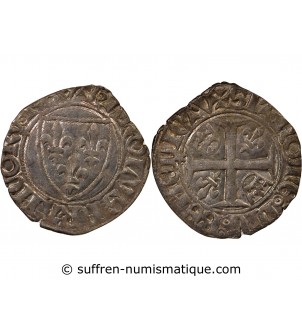 CHARLES VI - BLANC GUENAR 1380 / 1422 ROUEN