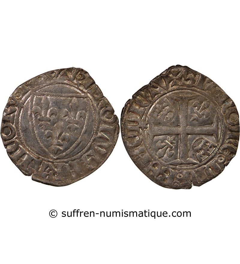 CHARLES VI - BLANC GUENAR 1380 / 1422 ROUEN