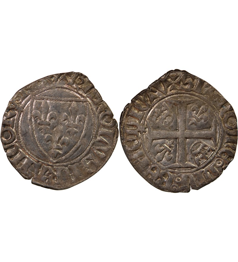 CHARLES VI - BLANC GUENAR 1380 / 1422 ROUEN
