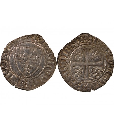 CHARLES VI - BLANC GUENAR 1380 / 1422 ROUEN
