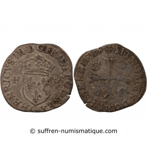 HENRI III - DOUZAIN AUX DEUX H 1575 G POITIERS