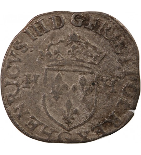 HENRI III - DOUZAIN AUX DEUX H 1575 G POITIERS