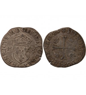 HENRI III - DOUZAIN AUX DEUX H 1575 G POITIERS 2