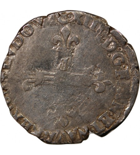 LOUIS XIII - 1/4 ECU ARGENT 1611 F ANGERS