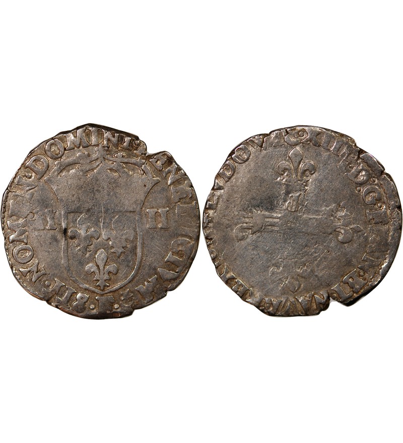 LOUIS XIII - 1/4 ECU ARGENT 1611 F ANGERS
