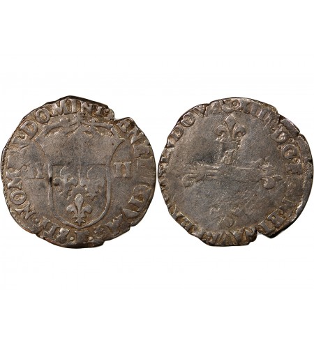 LOUIS XIII - 1/4 ECU ARGENT 1611 F ANGERS