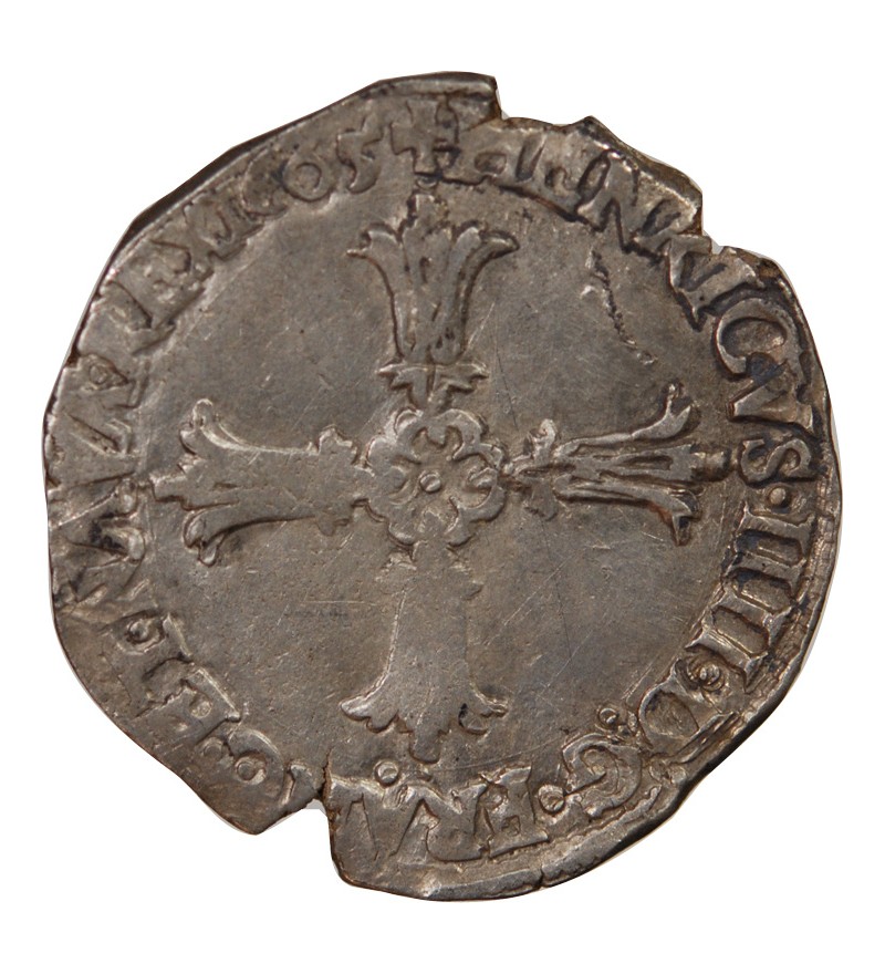 HENRI IV - 1/4 ECU ARGENT 1605 NANTES