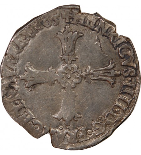 HENRI IV - 1/4 ECU ARGENT 1605 NANTES
