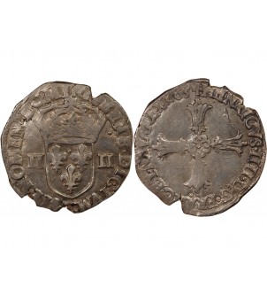 HENRI IV - 1/4 ECU ARGENT 1605 NANTES 2