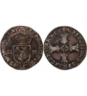 HENRI IV - 1/4 ECU ARGENT 1609 BAYONNE 2